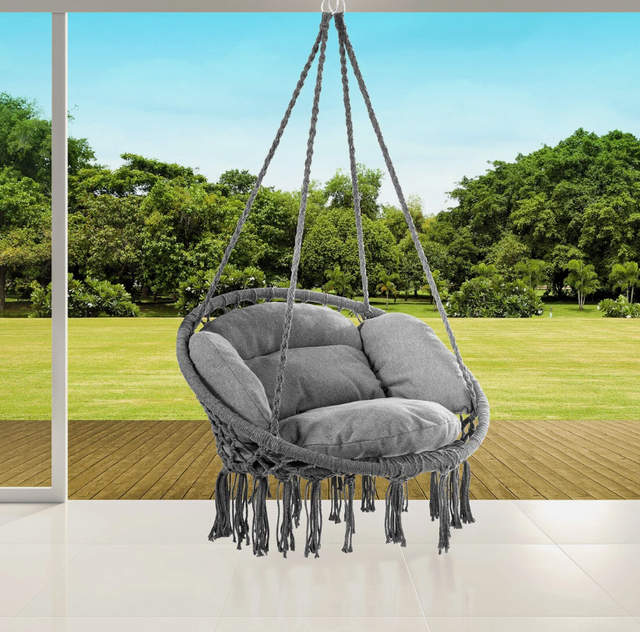 Detex Hängesessel in Anthrazit mit Kissen